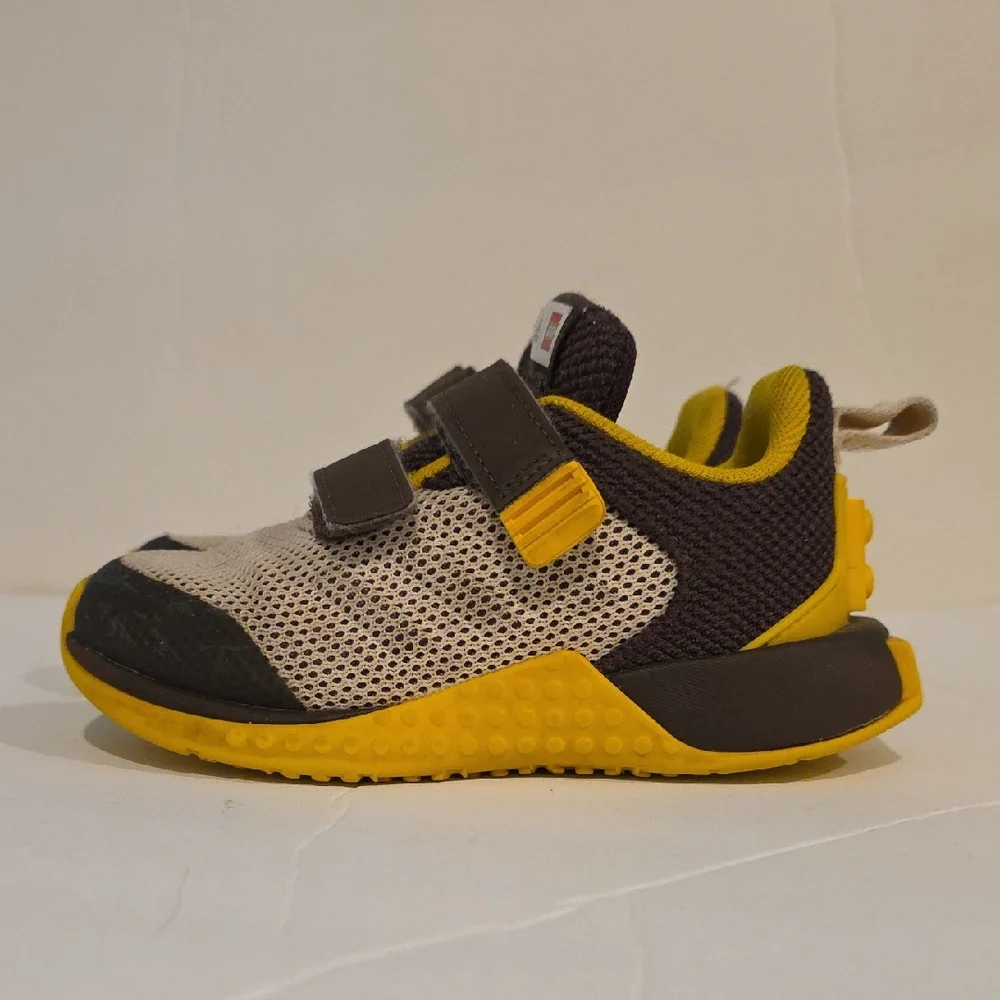 Adidas LEGO RARE Kids' Yellow and Brown Sneakers Size 9
